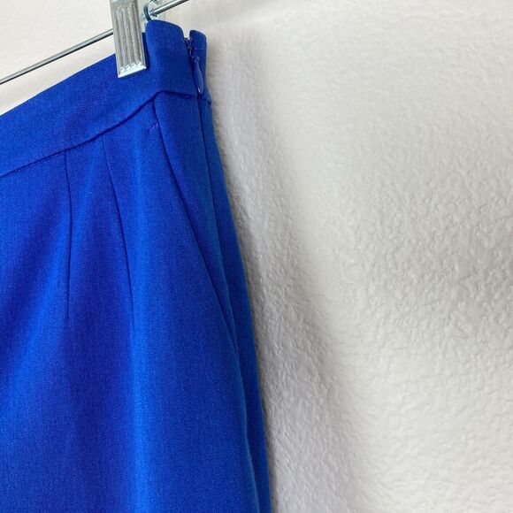 J.CREW Women's Martie Pants Size 4 Blue Cotton Blend Stretch Ankle Slim Fit - Picture 3 of 8